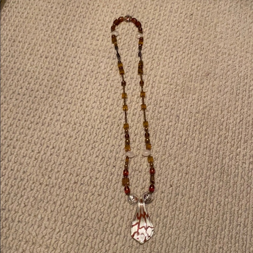 30 inch over the head amber necklace
